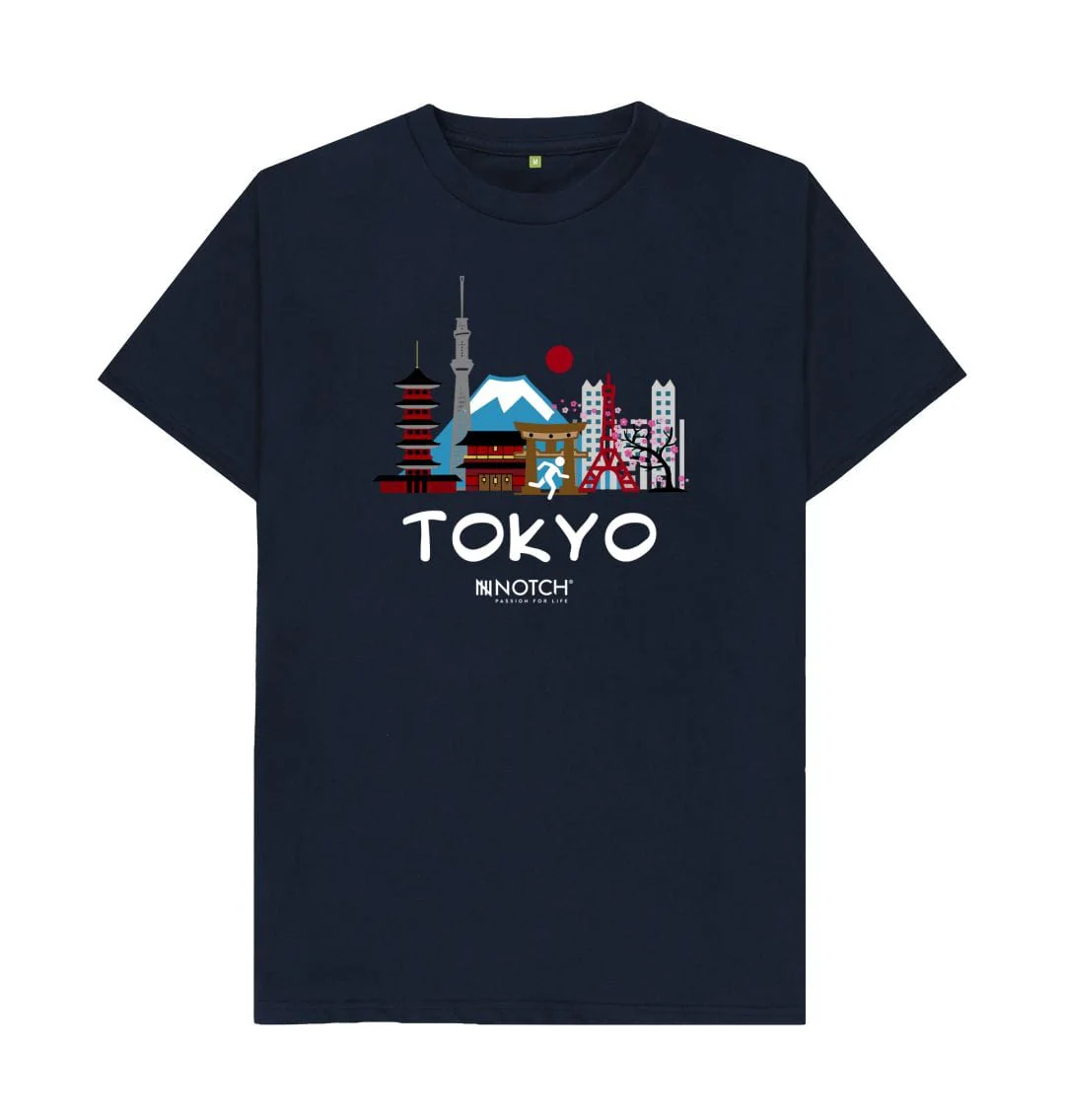 Men's 26.2 Tokyo White Text T-Shirt - Image 7