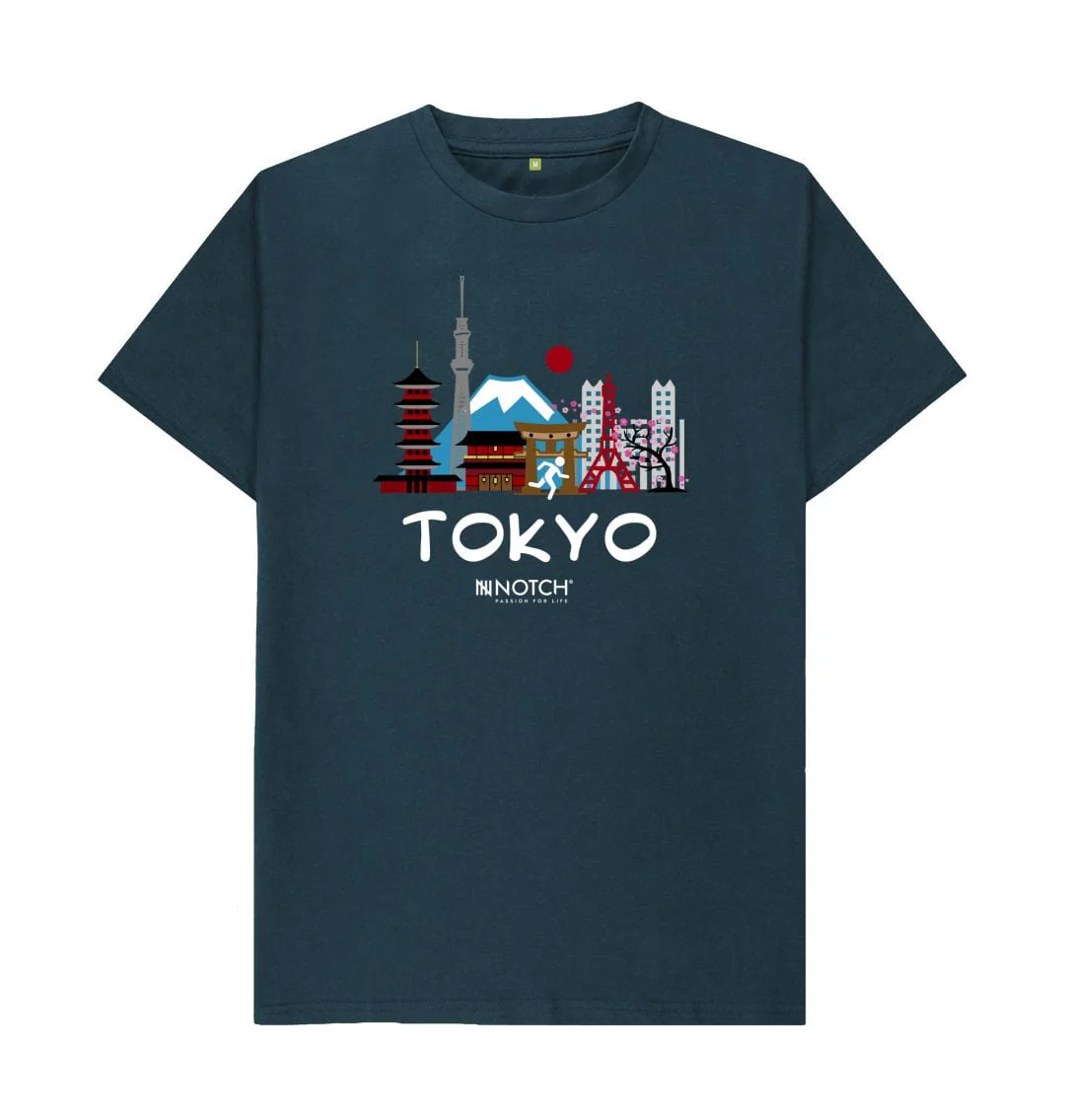 Men's 26.2 Tokyo White Text T-Shirt - Image 8