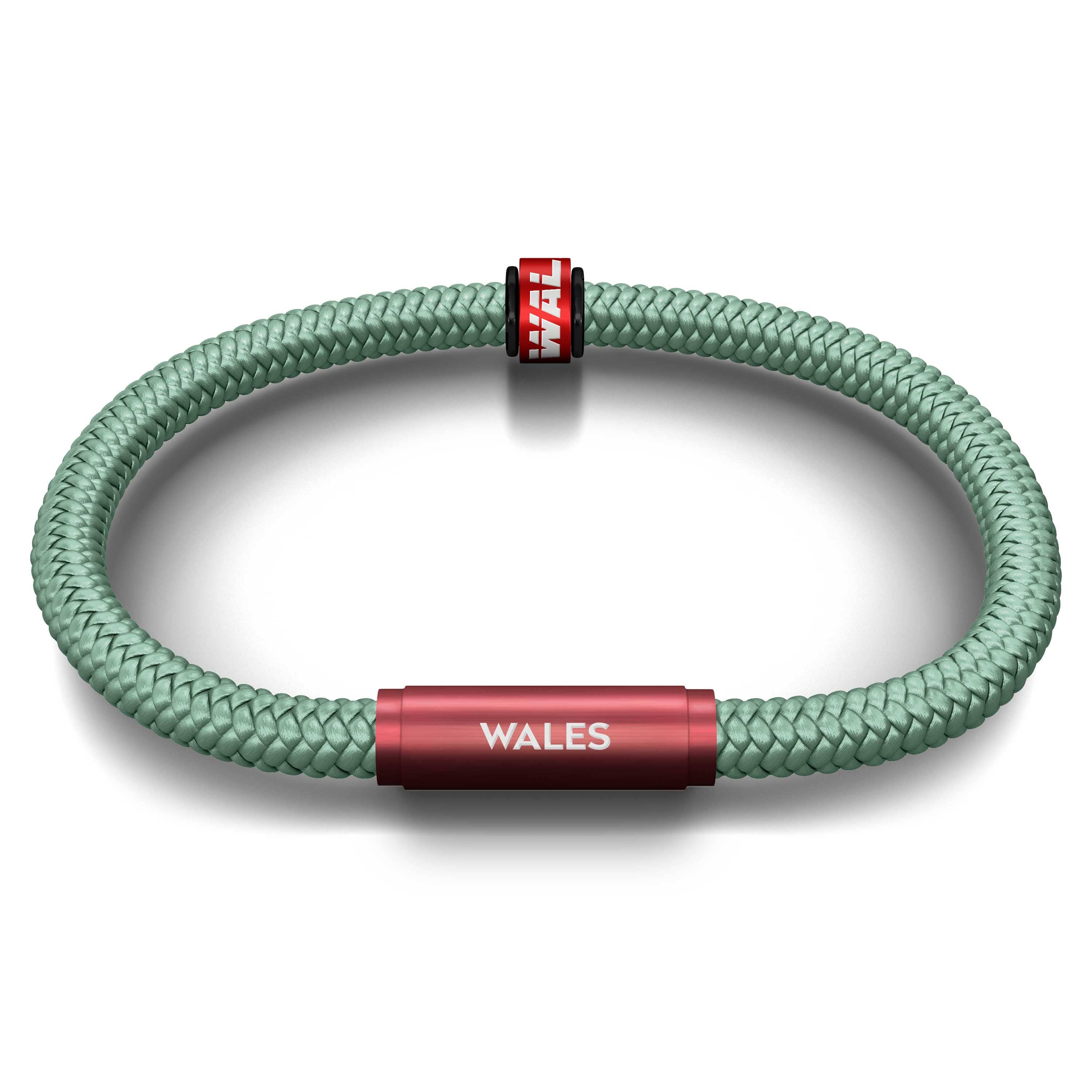 Wales Women's Football Notch & Green Wales Bracelet