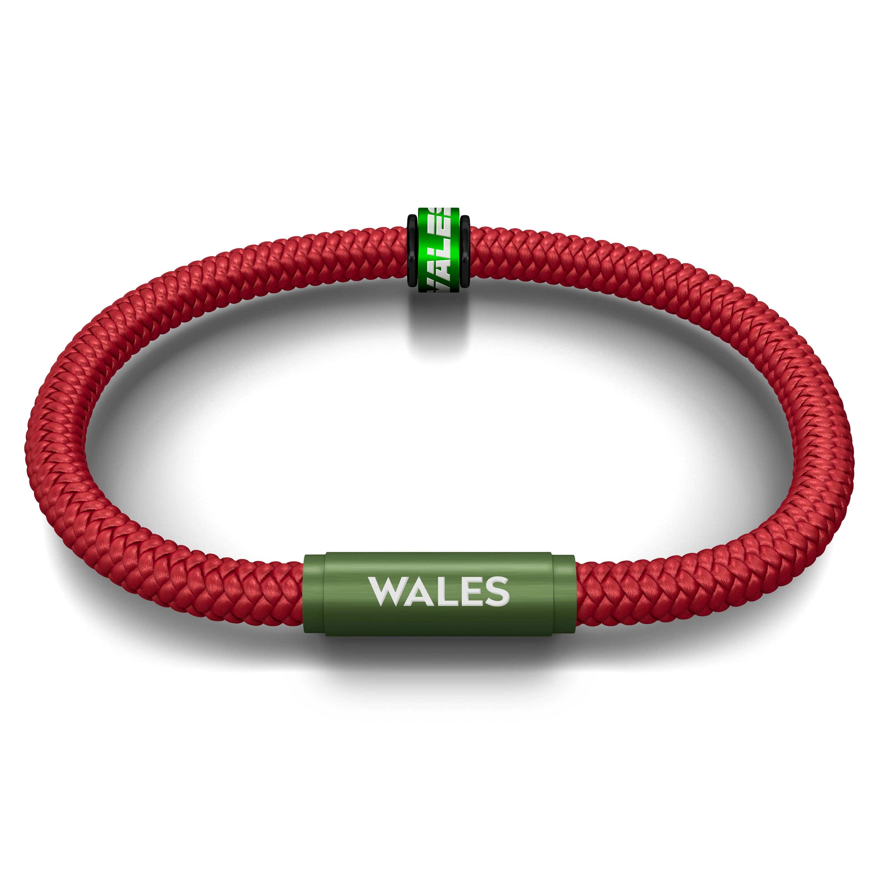 Wales Women's Football Notch & Red Wales Bracelet