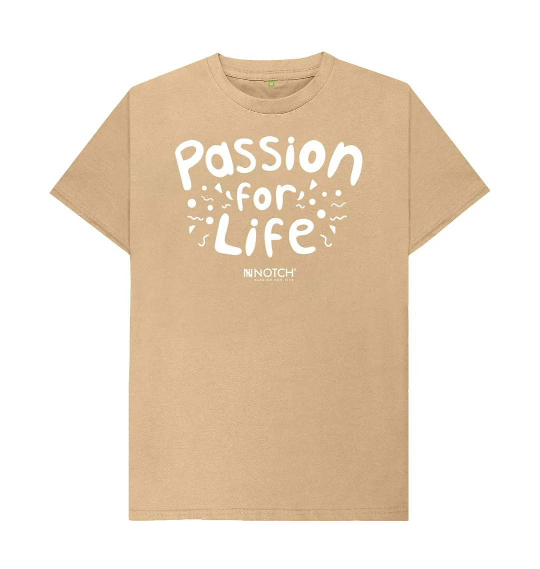 Men's White Bubble Passion For Life T-Shirt - Image 11