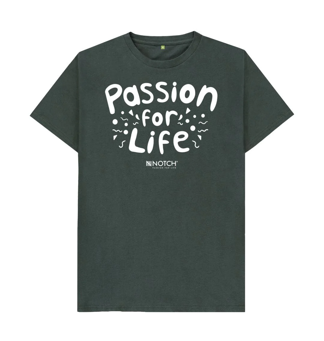 Men's White Bubble Passion For Life T-Shirt - Image 13