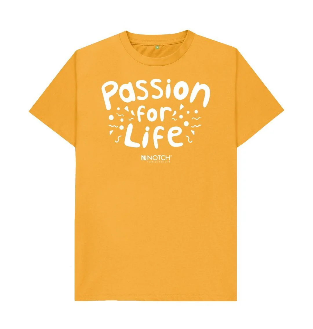 Men's White Bubble Passion For Life T-Shirt - Image 3