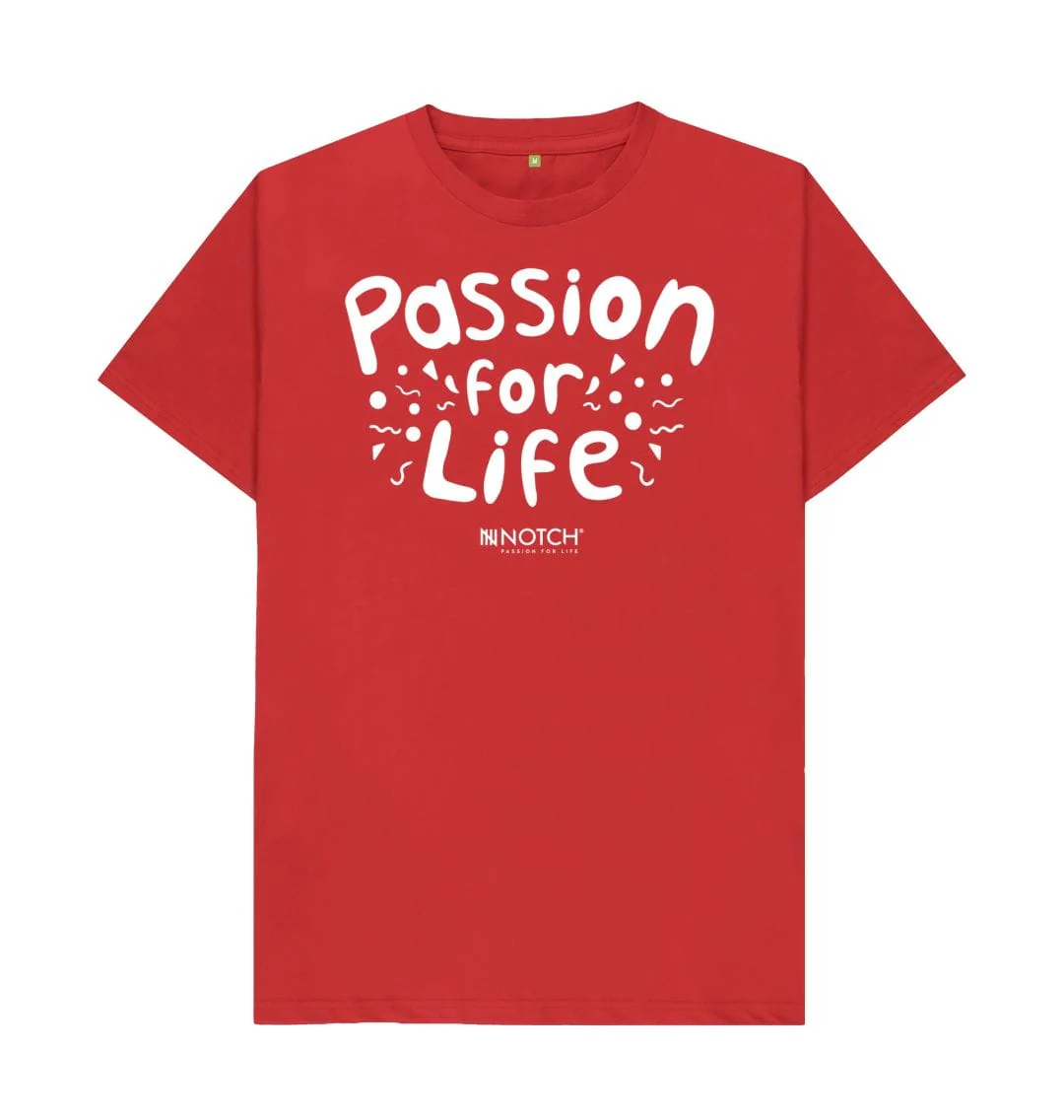 Men's White Bubble Passion For Life T-Shirt - Image 6