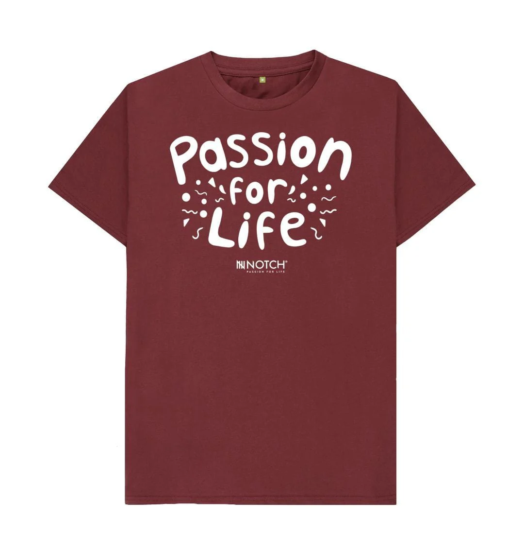 Men's White Bubble Passion For Life T-Shirt - Image 8