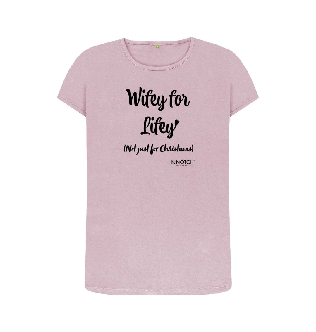 Women's Wifey for Lifey (black text) T-Shirt - Image 5