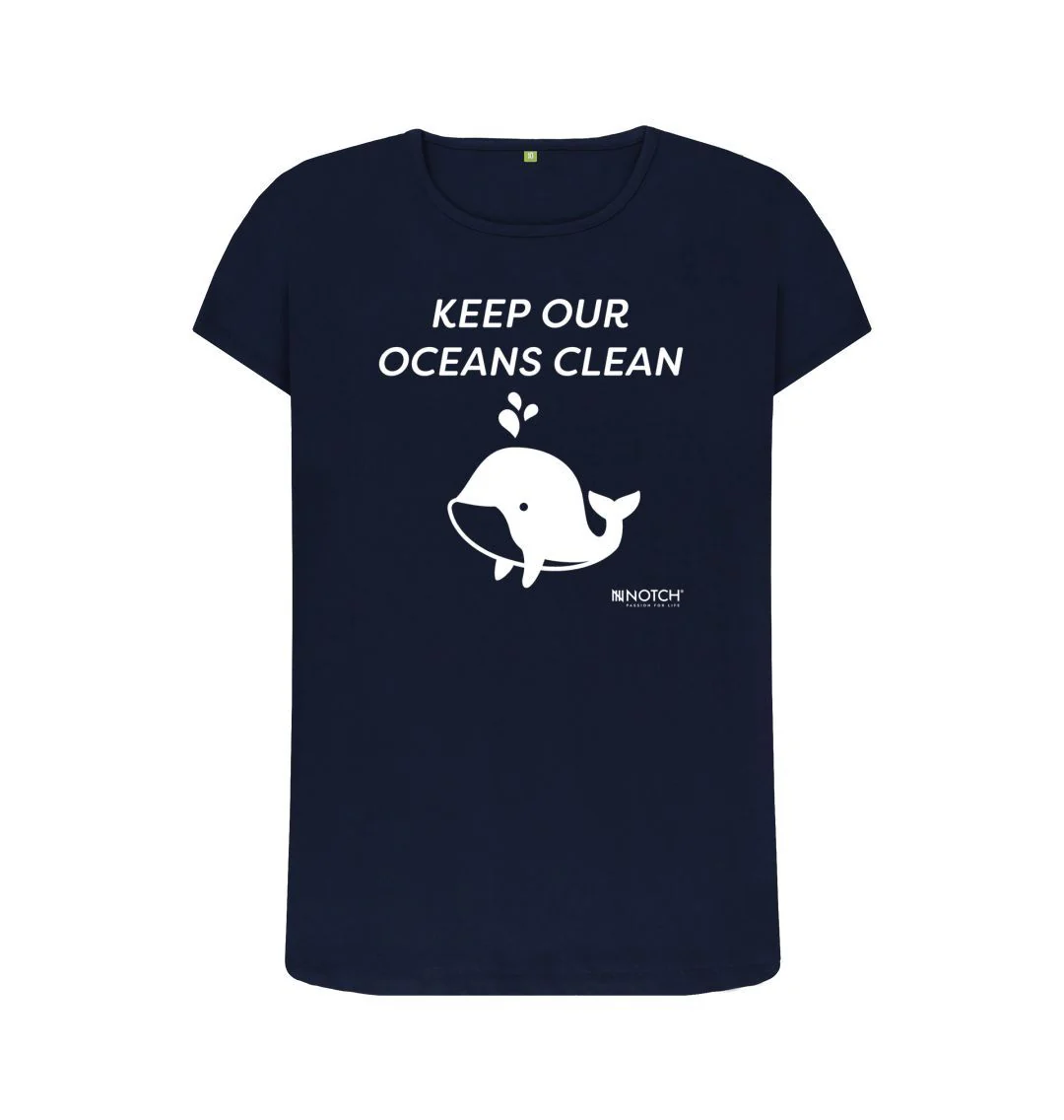 Women's Keep Our Oceans Clean T-Shirt - Image 3