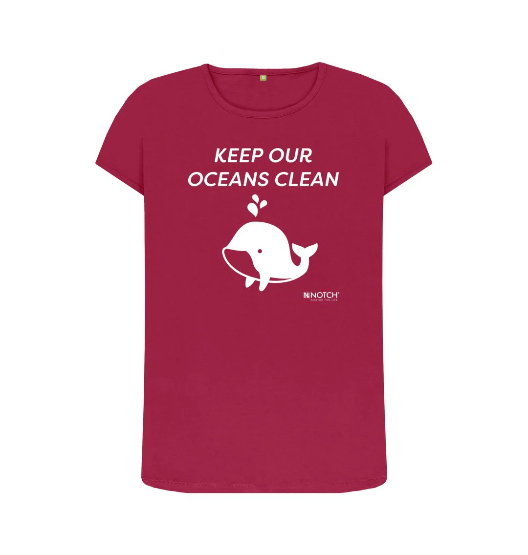 Women's Keep Our Oceans Clean T-Shirt - Image 9