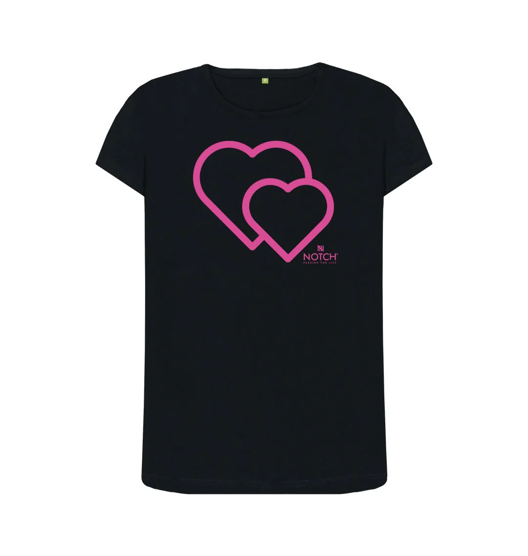 Women's Pink Heart T-Shirt - Image 2